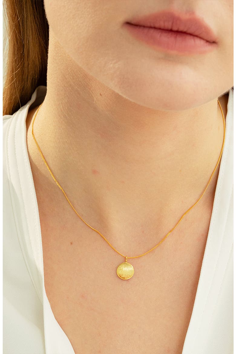 Sterling Silver 18k Gold Plated Madeleine Necklace Trendy Dainty Style, Alternate, color, Gold