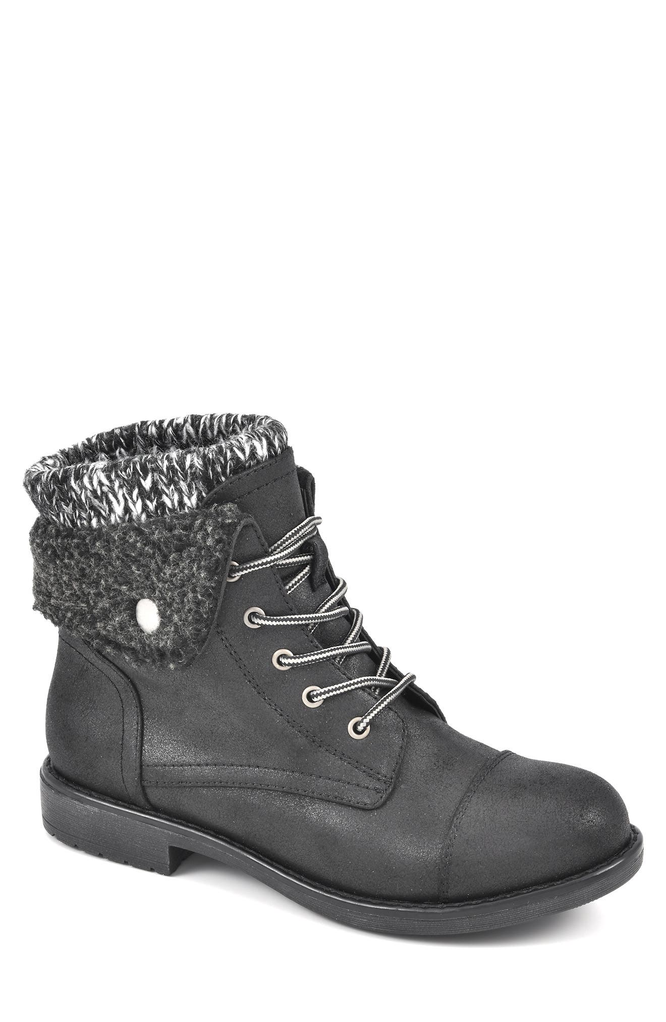 CLIFFS BY WHITE MOUNTAIN Duena Faux Shearling Lined Lace-Up Boot