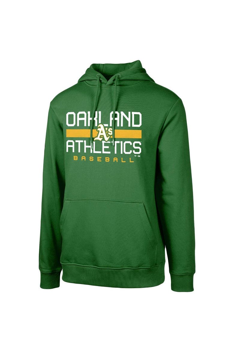 Men's Levelwear Green Oakland Athletics Podium Pullover Hoodie, Alternate, color, Green