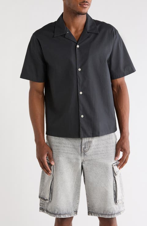 Elai Solid Cotton & Linen Camp Shirt