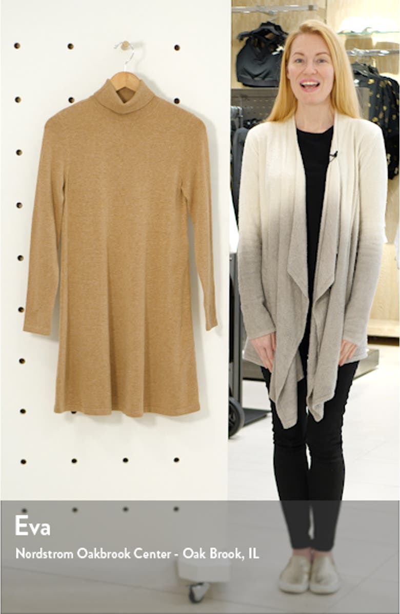 Happy Roll Neck Long Sleeve A-Line Sweater Dress, sales video thumbnail