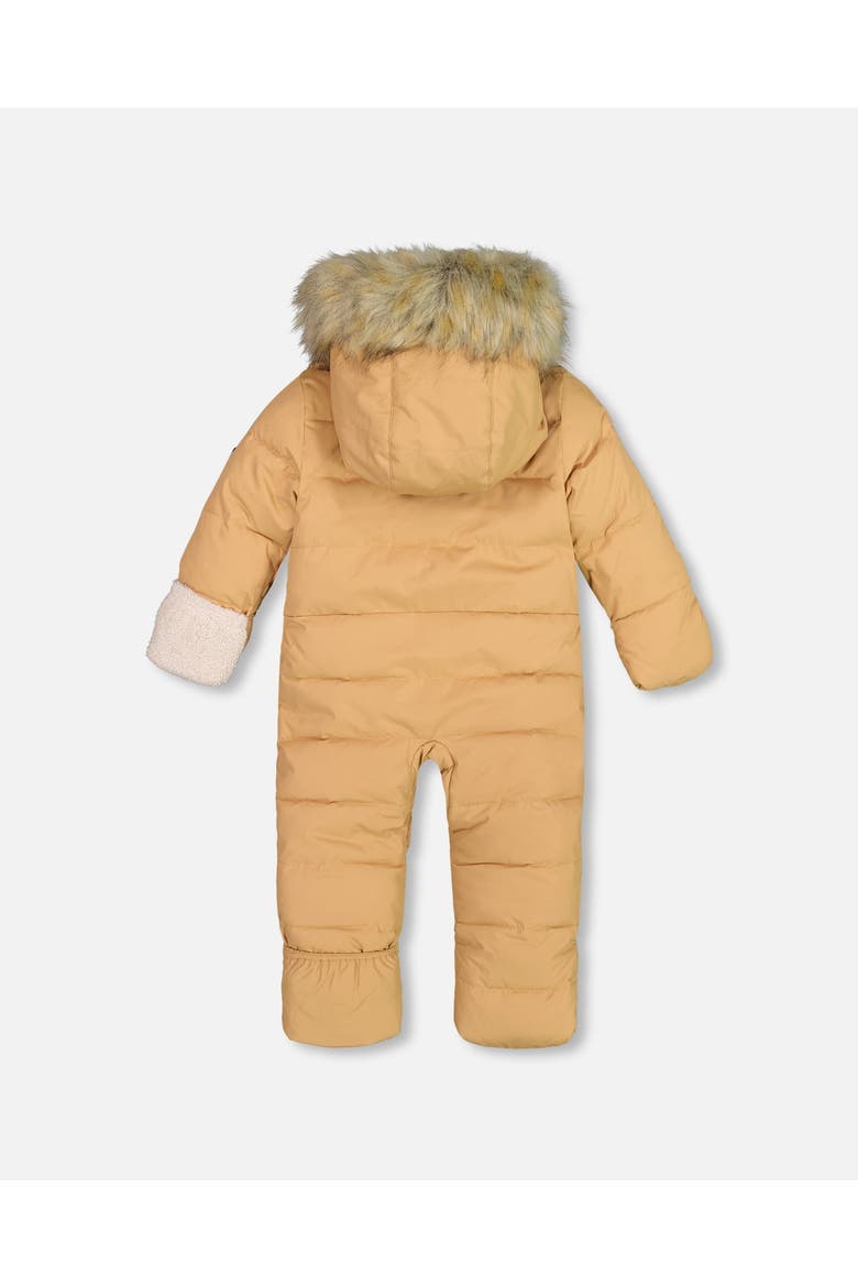 Baby Boy's One Piece Baby Hooded Snowsuit Doe Designed For Car Seat, Alternate, color, Doe