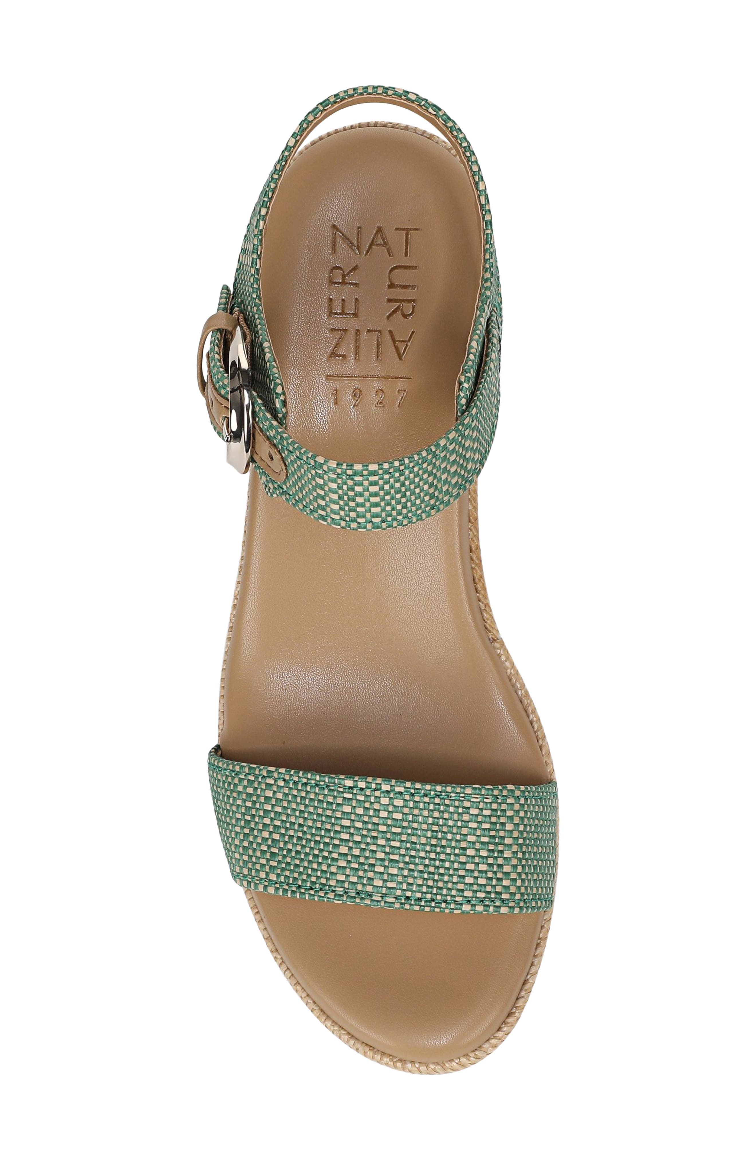Stella Platform Wedge Sandal, Alternate, color, GREEN MULTI