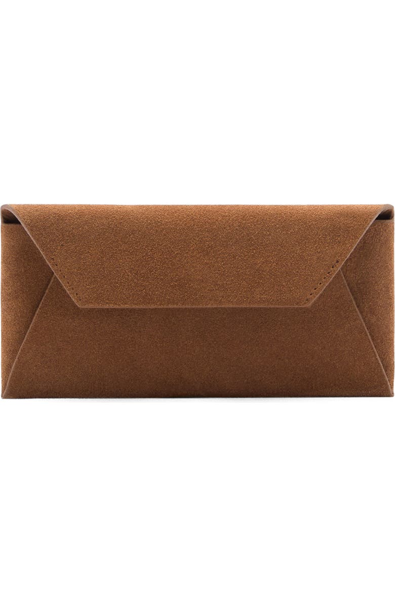 MANGO Leather Envelope Clutch, Alternate, color,