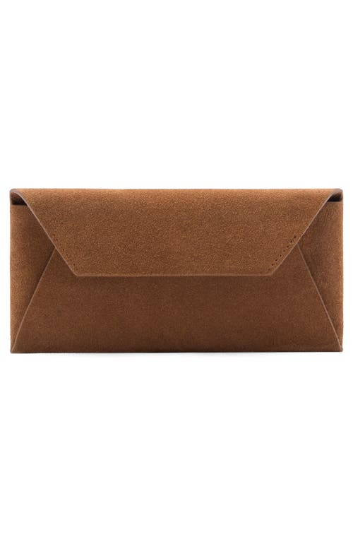 Mango Leather Envelope Clutch In Leather
