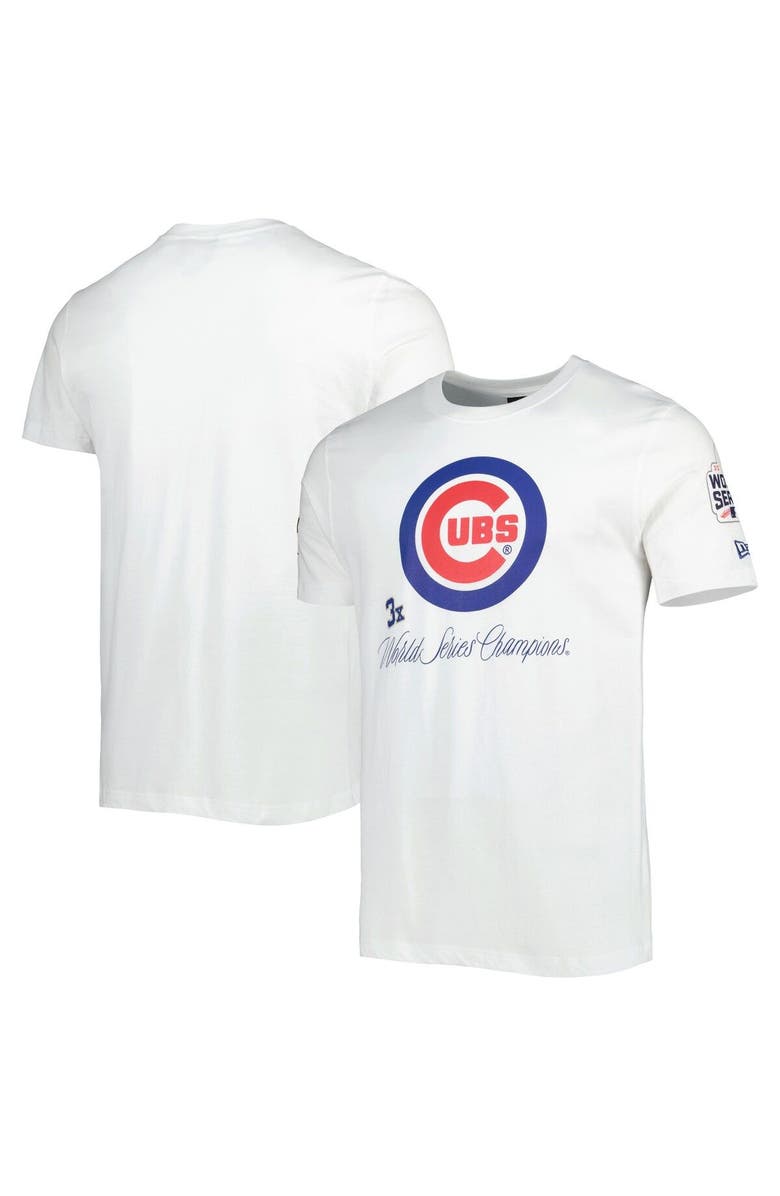 New Era Men's New Era White Chicago Cubs Historical Championship T-Shirt, Main, color, 