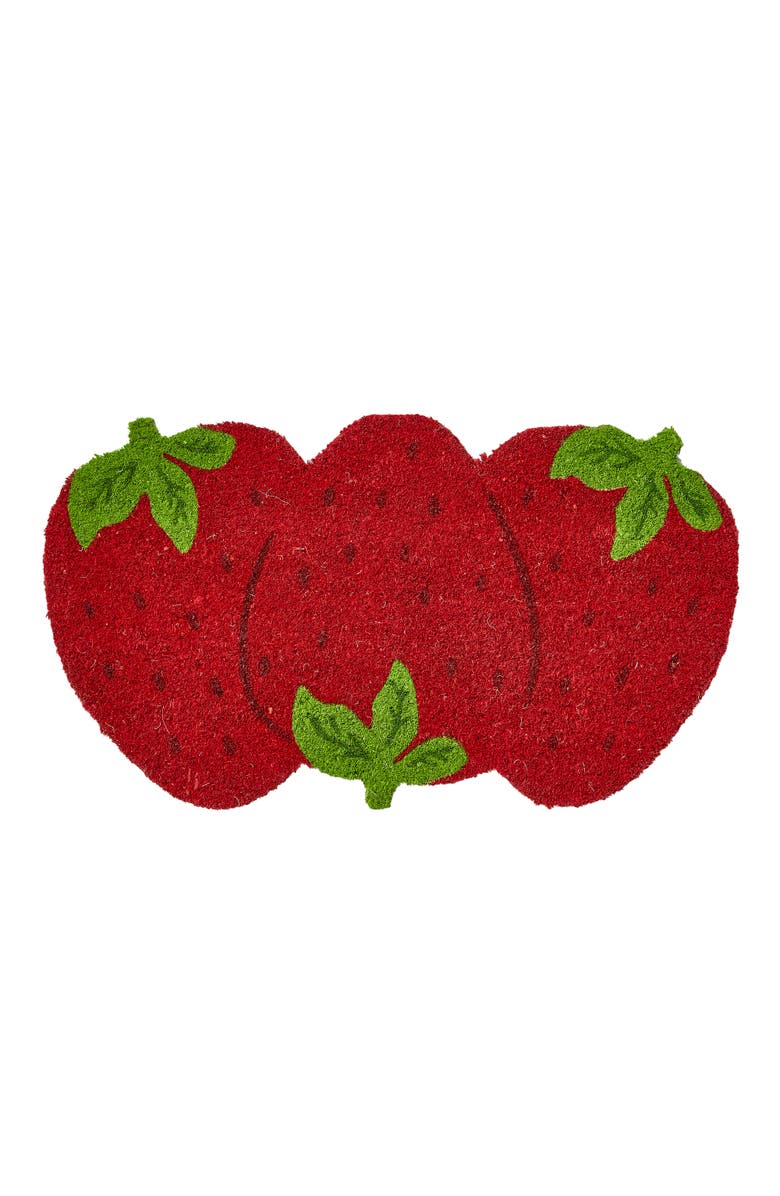 tag Strawberry Non-Slip Coir Mat Multi Coir Summer, Main, color, Red
