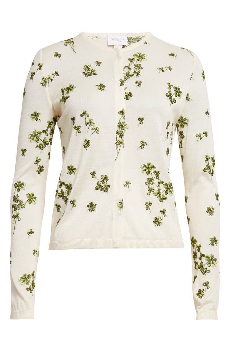 Giambattista Valli Garden Embroidered Cashmere & Silk Cardigan, Alternate, color,