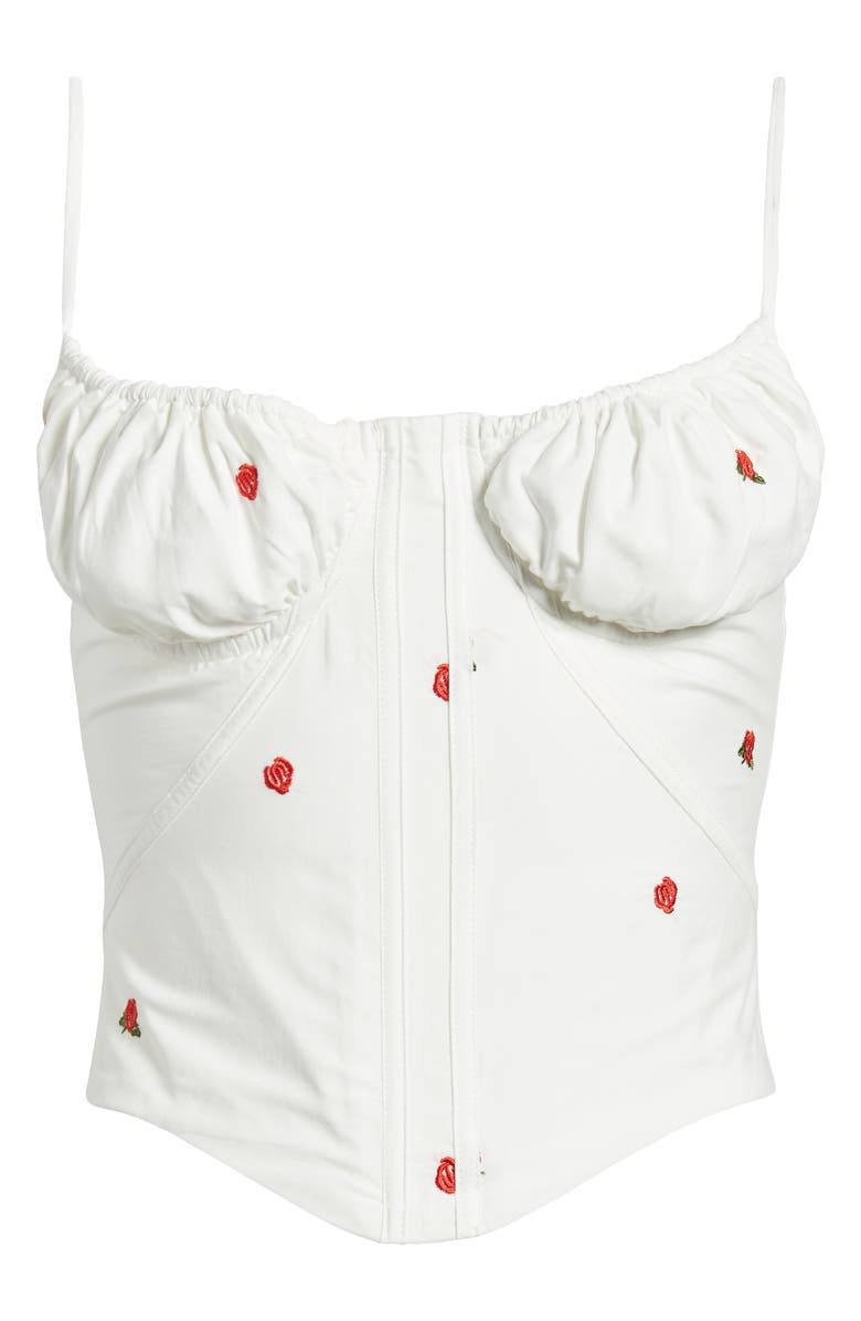 Mistress Rocks Rose Embroidered Corset Camisole, Alternate, color, Cloud Rose