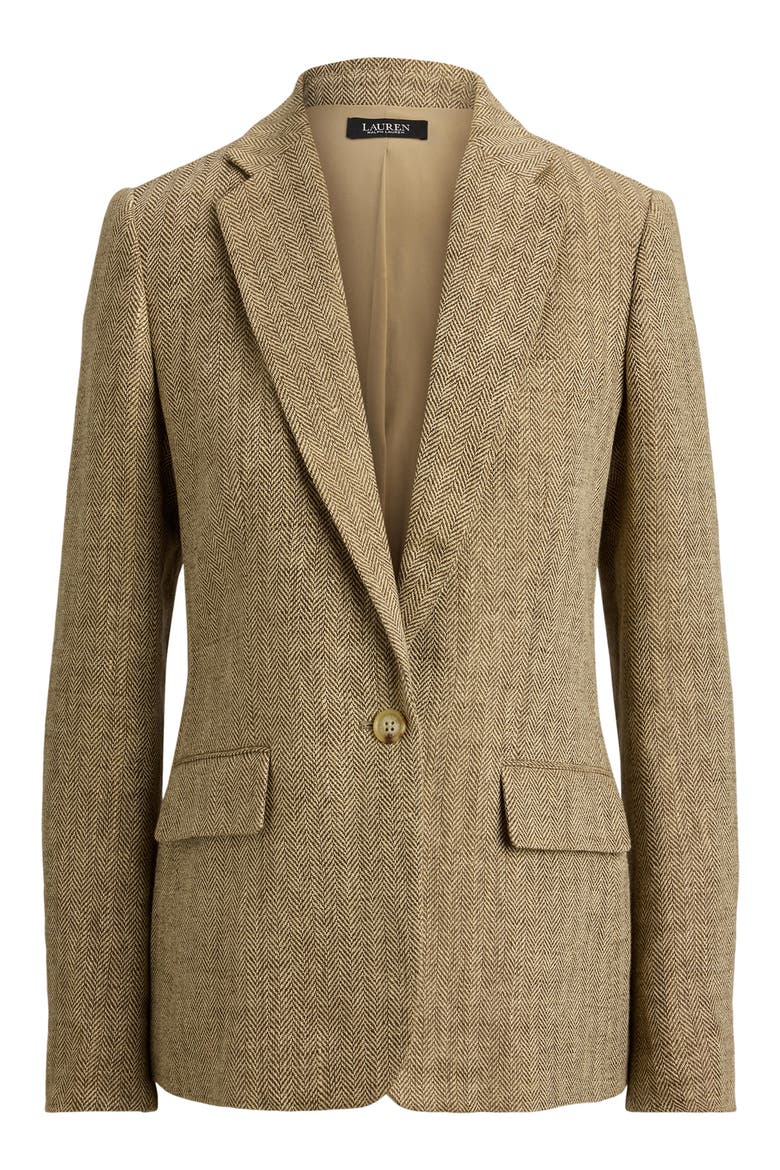 Linen Herringbone Jacket, Alternate, color, CREAM/ BEIGE/ MULTI