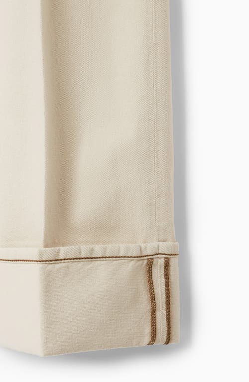 Cos Cuffed Denim Pants In White