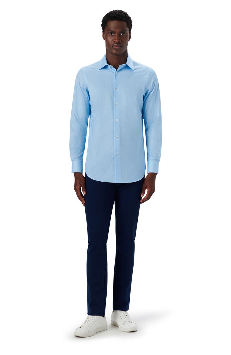 Bugatchi OoohCotton<sup>®</sup> Grid Button-Up Shirt, Alternate, color, 