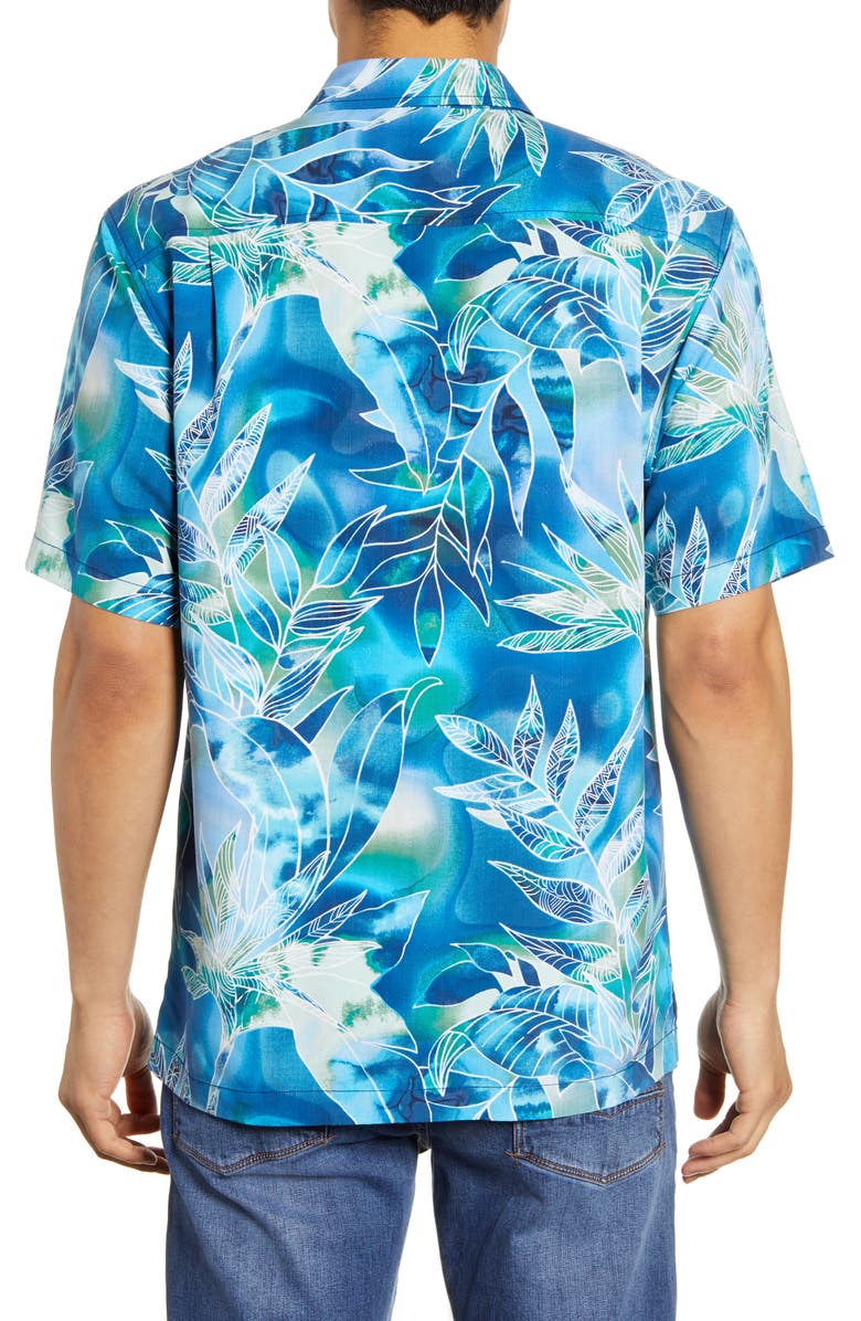 Tommy Bahama Azul Lagoon Classic Fit Short Sleeve Silk Button-Up Shirt, Alternate, color, 