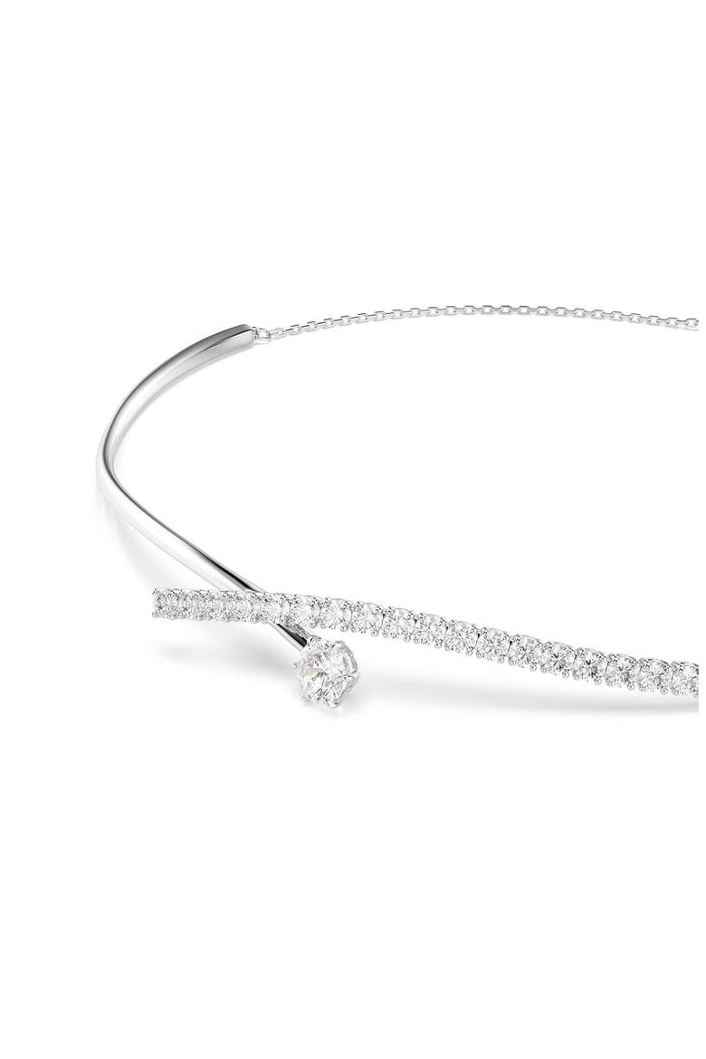 Matrix Swarovski Zirconia Collar Necklace, Alternate, color, WHI/ RHS