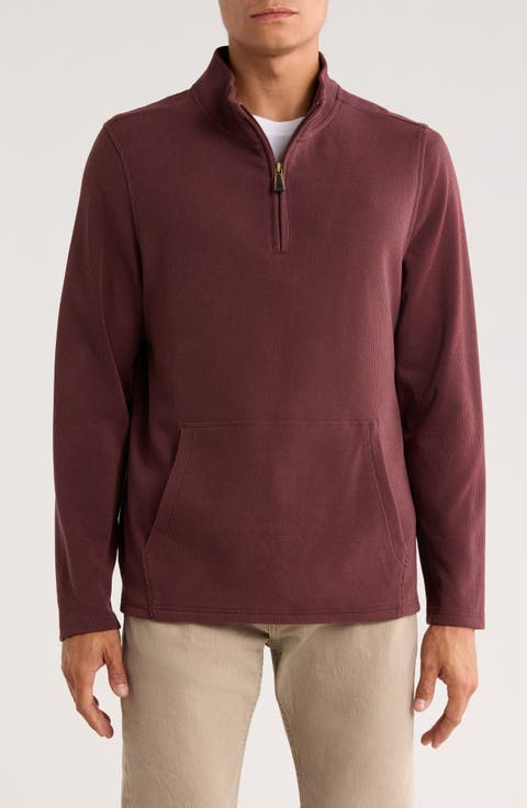 Catalina Hills Stripe Quarter Zip Pullover