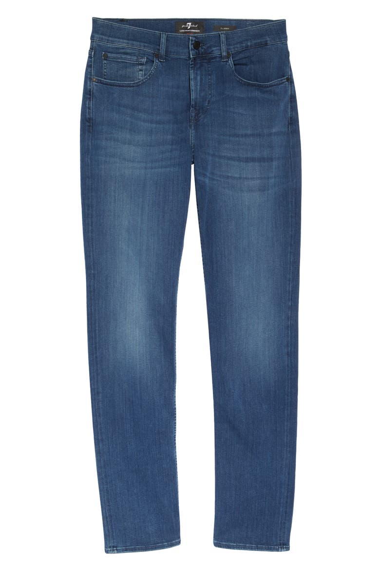 Slimmy Slim Fit Jeans, Alternate, color, MID BLUE