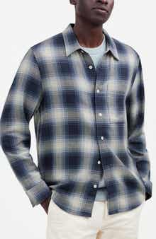 Madewell Easy Long-Sleeve Cotton Dobby Button-Up Shirt