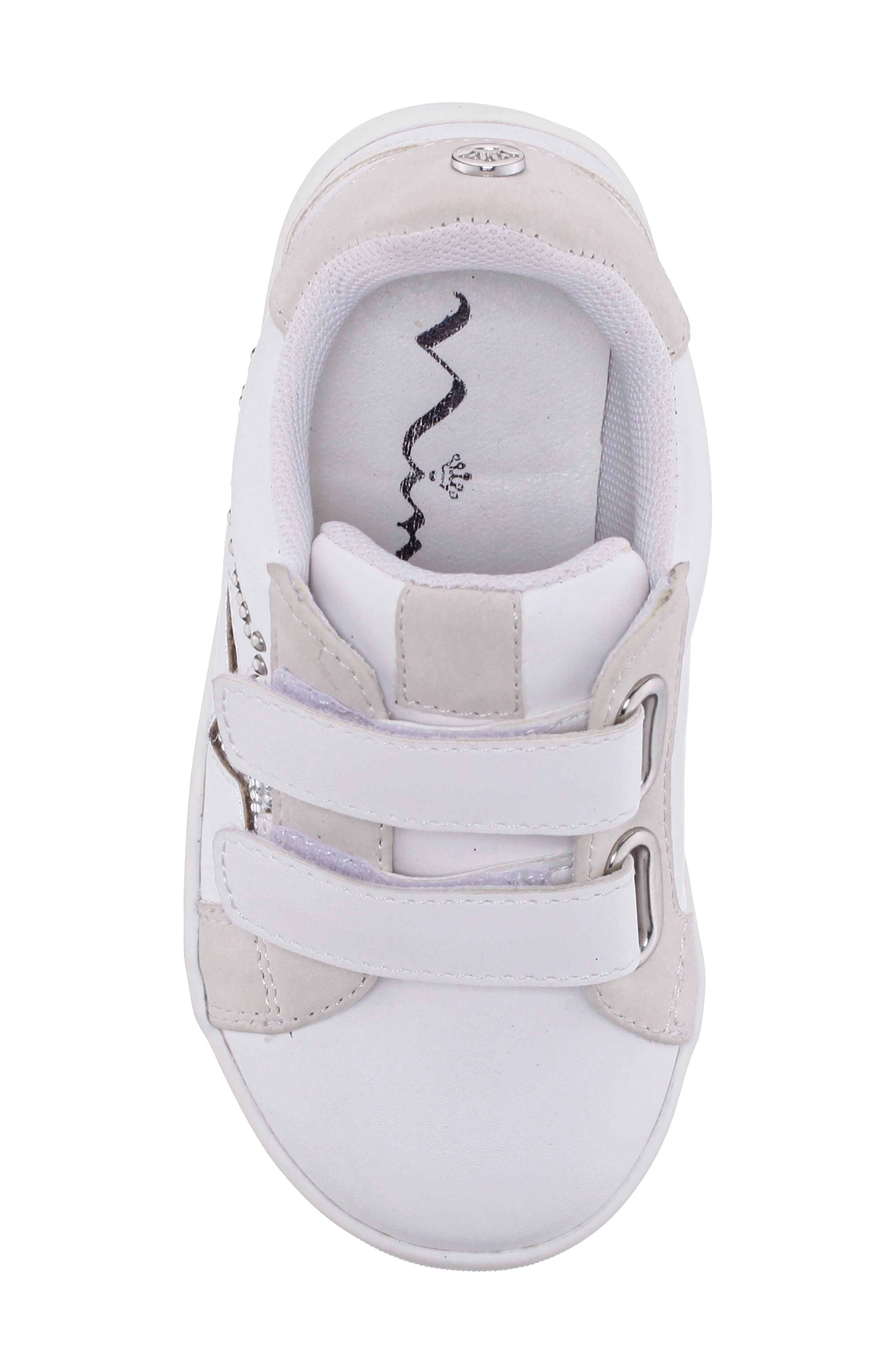 Nina Kids' Zicky Low Top Sneaker, Alternate, color, White Smooth