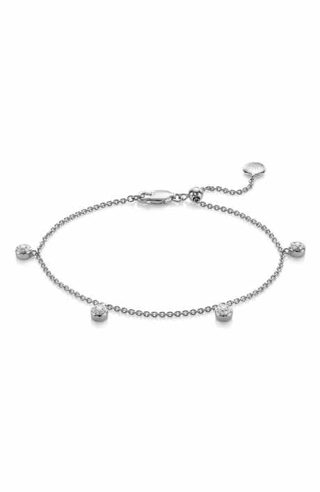 Monica Vinader Fiji Tiny Button Diamond Bracelet