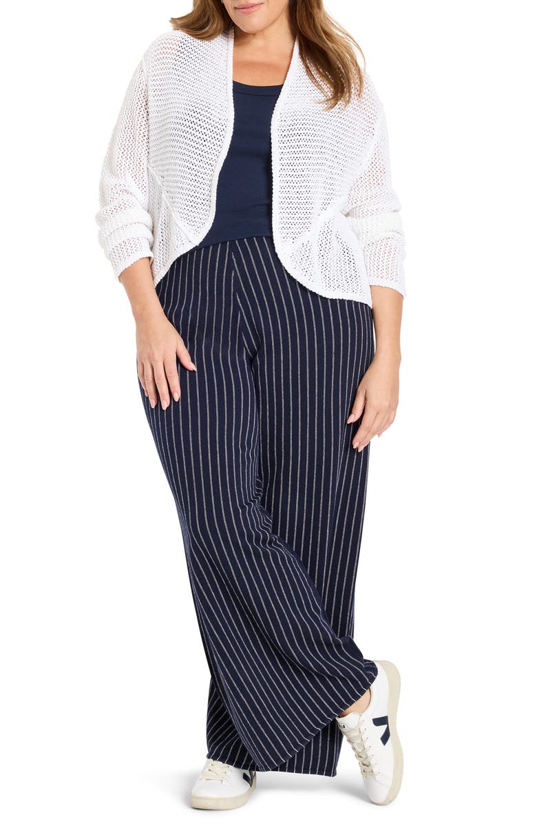 NIC+ZOE Mesh Cocoon Cardigan, Alternate, color, Paper White