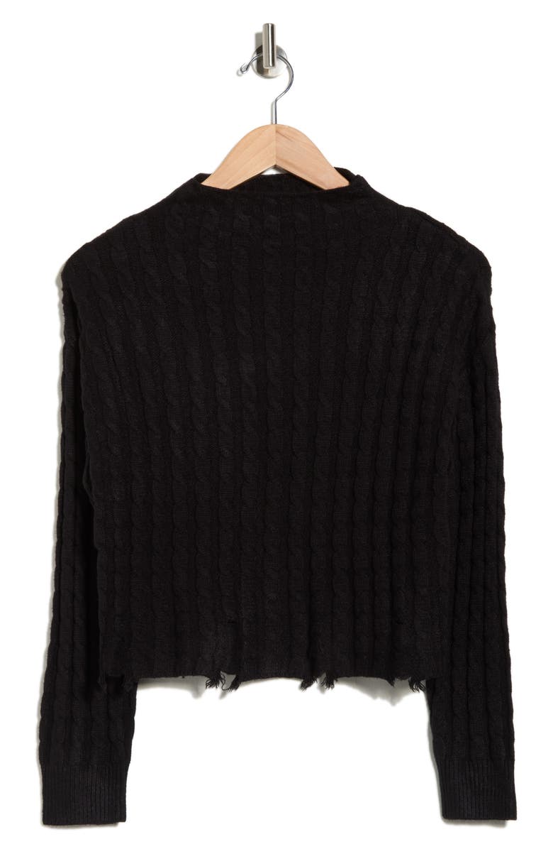 TRUTH Turtleneck Cable Knit Sweater, Alternate, color, Black