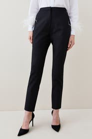 Karen Millen Petite Essential Techno Woven Trousers