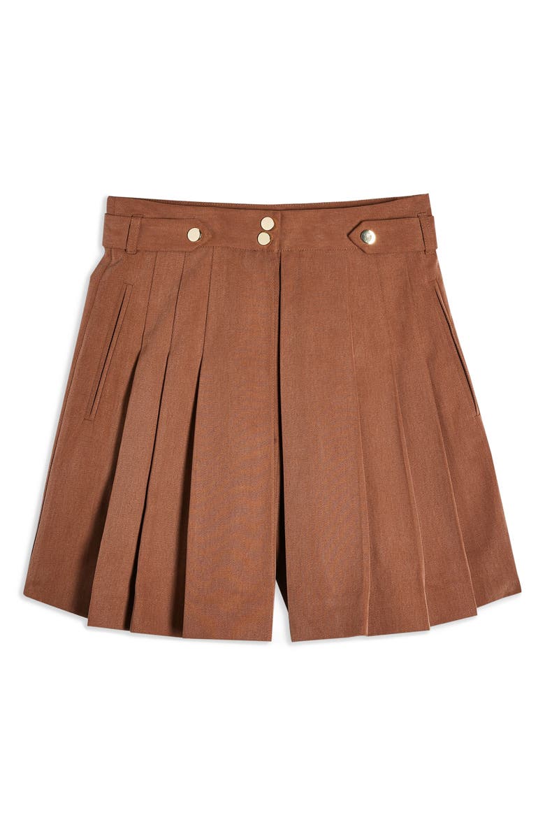 Topshop Pleated Dress Shorts, Alternate, color,