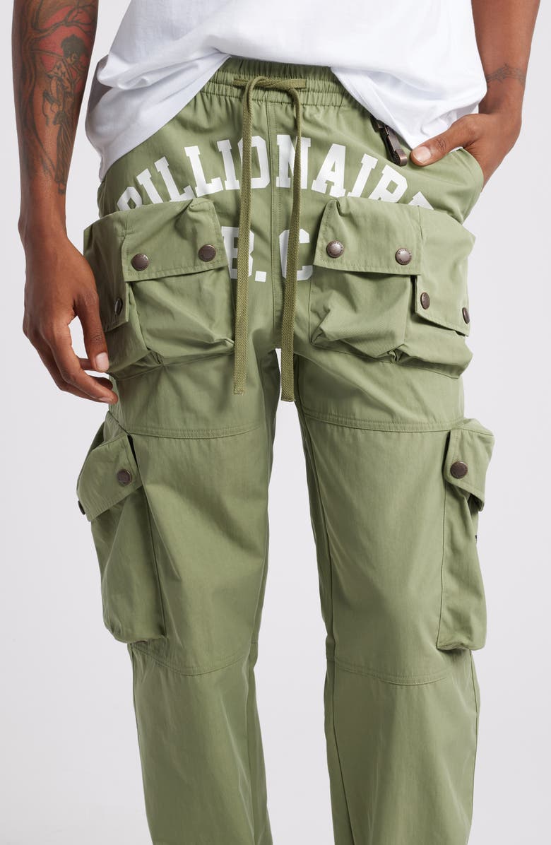 Billionaire Boys Club Heat Index Cargo Pants, Alternate, color, Oil Green