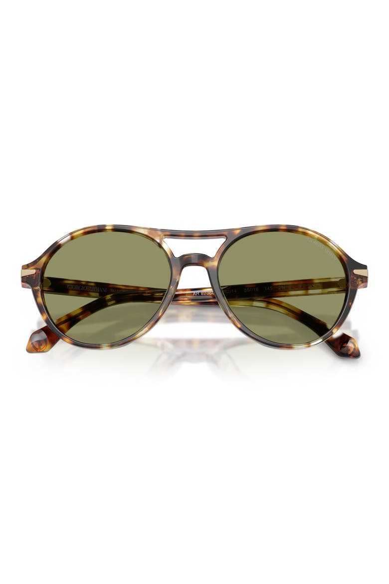 55mm Round Sunglasses, Alternate, color, YELLOW HAVANA