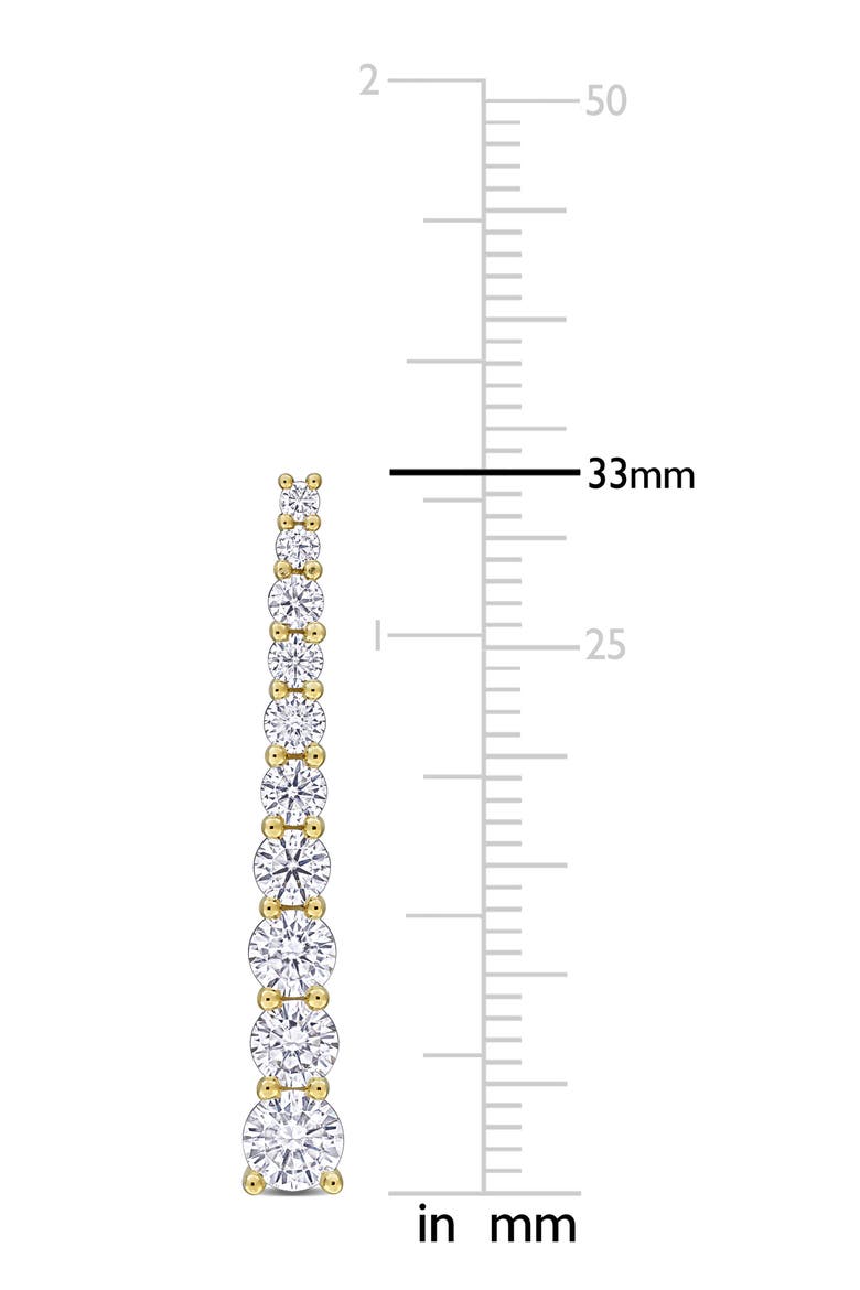 Lab Grown Moissanite Graduated Drop Earrings, Alternate, color, WHITE