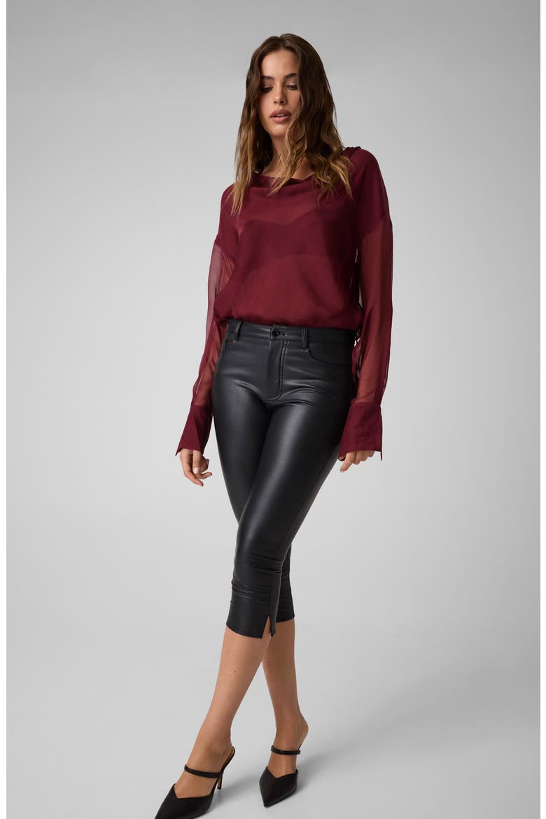 Faux Leather Capri Pants, Alternate, color, JBLACK-BLACK