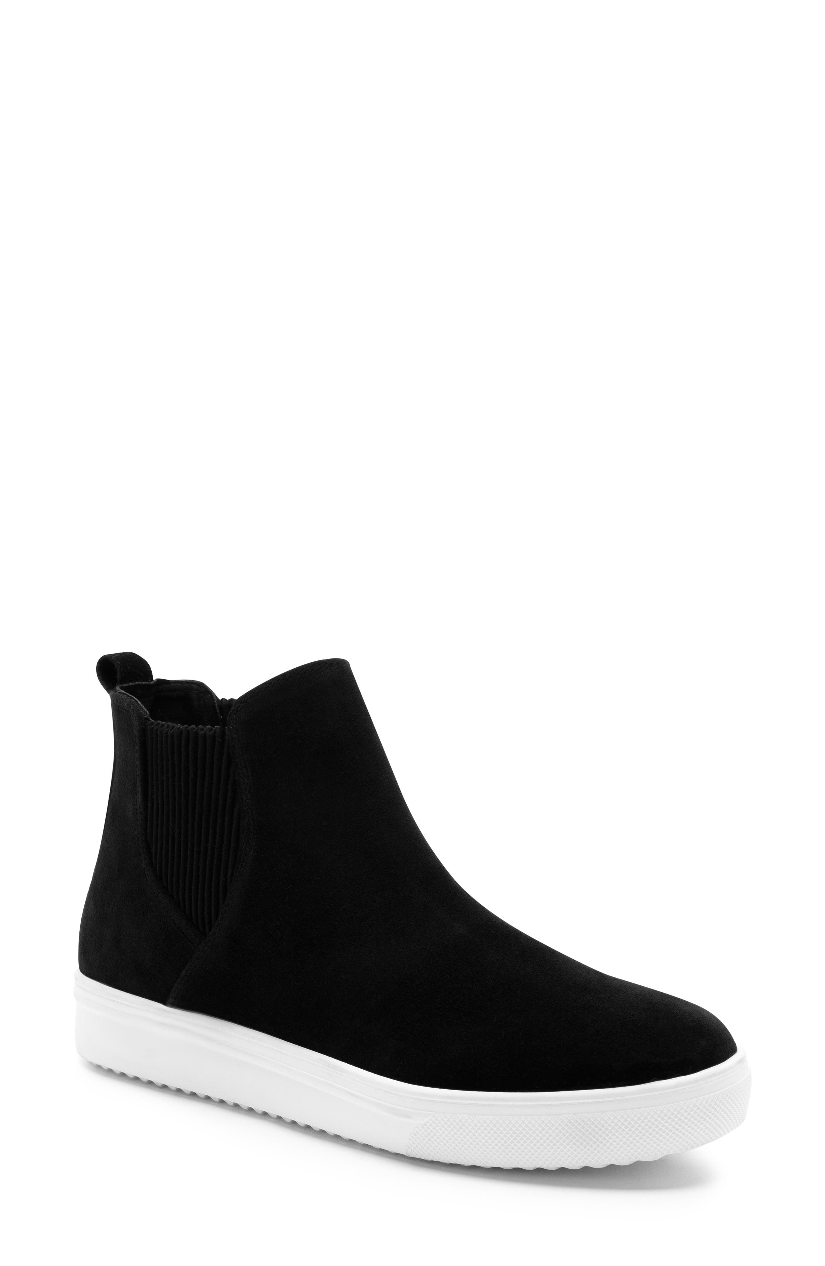 Giselle Waterproof Sneaker, Main, color, BLACK SUEDE