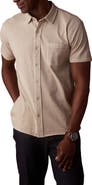 The Normal Brand Normal Short Sleeve Cotton Jersey Button-Up Shirt
