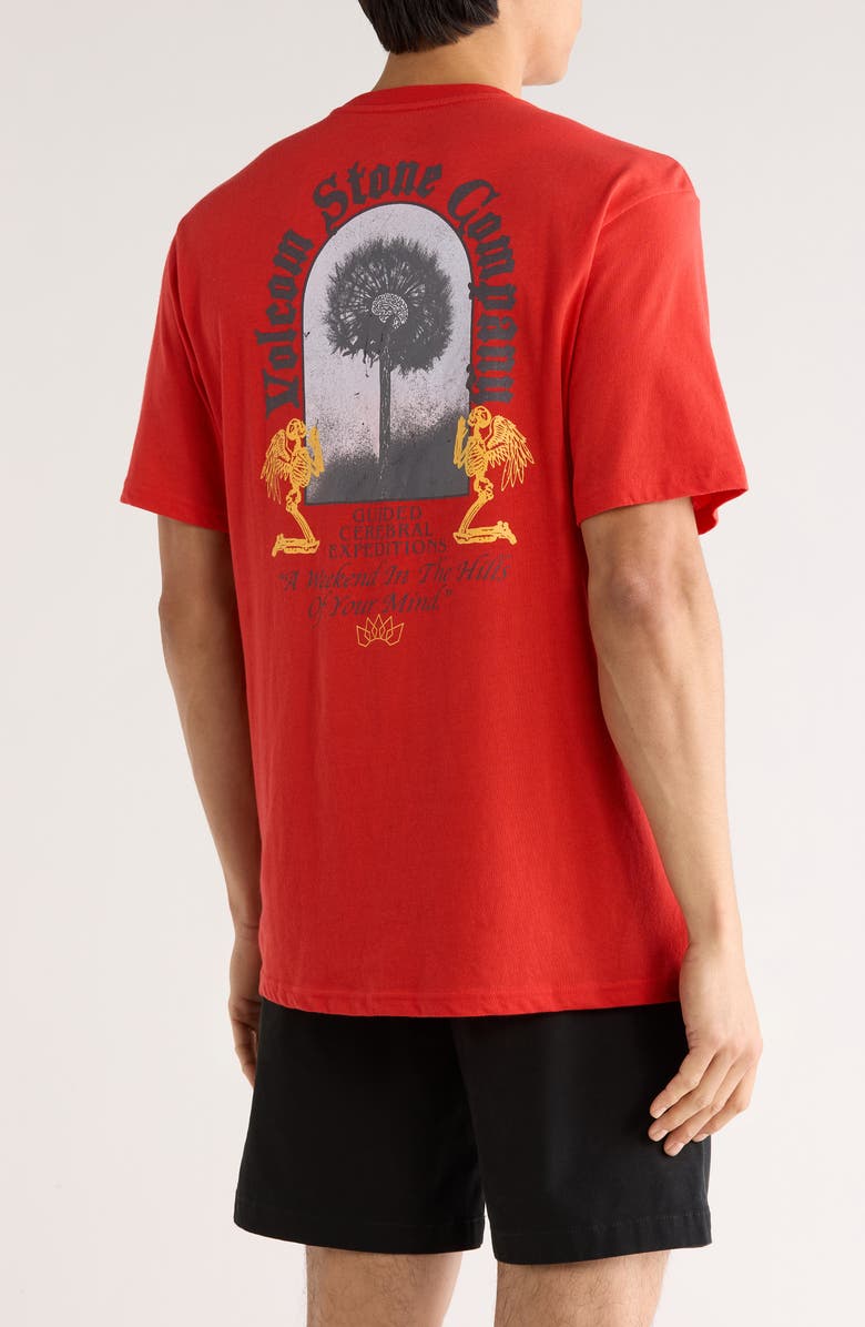 Volcom Cosmic Root Cotton Graphic T-Shirt, Alternate, color, Ribbon Red
