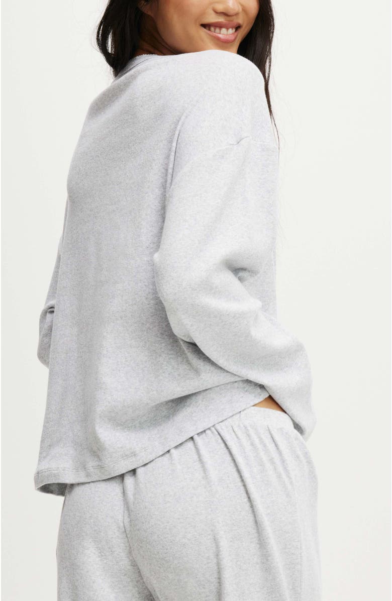 COTTON ON BODY Women's Pointelle Long Sleeve Top, Alternate, color, 