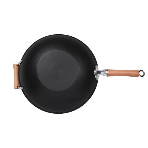 Joyce Chen Preseasoned Cast Iron Flat Bottom Wok With Maple Handle, 14-inch In Black