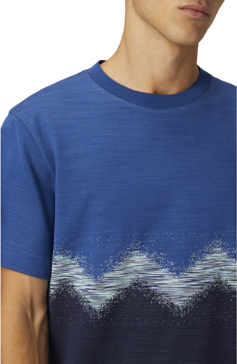 Missoni Cotton Crewneck T-shirt With Slub Zigzag, Alternate, color, 