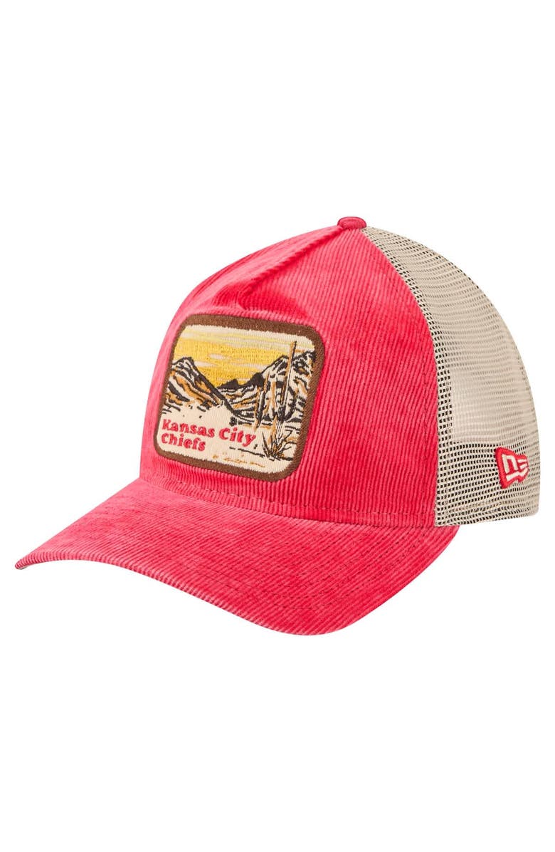 New Era Men's New Era Red/Cream Kansas City Chiefs Vintage Landscape 9TWENTY A-Frame Adjustable Hat, Alternate, color, 