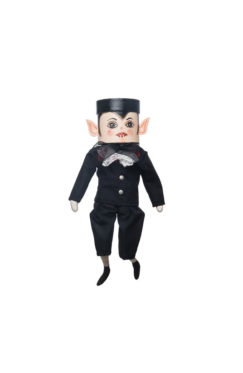 Gallerie II Draco Vampire Dracula Joe Spencer Gathered Traditions Soft Art Doll Fall Autumn Halloween Harvest Figure Figurine, Main, color, Black