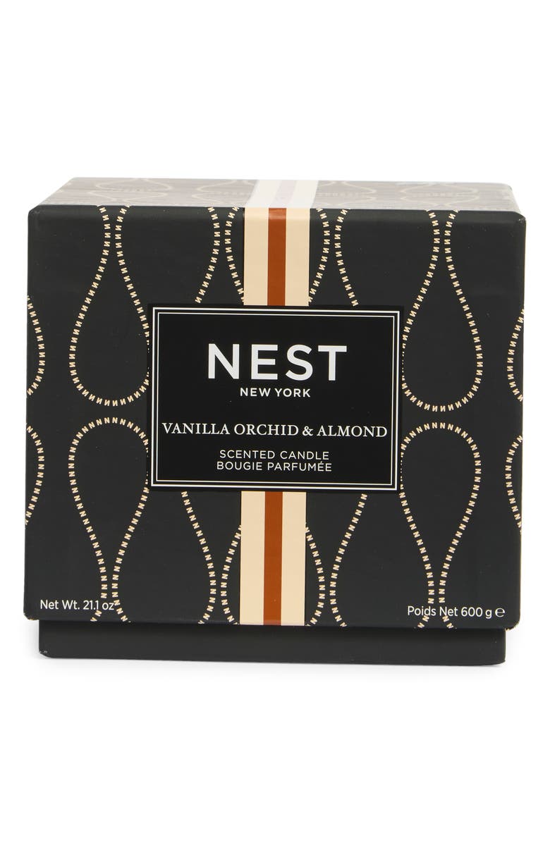 NEST New York NEST Fragrances Vanilla Orchid & Almond 3-Wick Candle, Alternate, color,