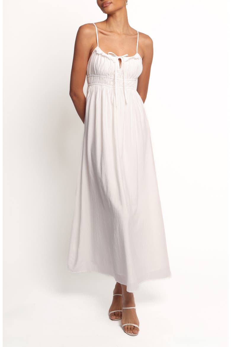 Ceres Front Tie Maxi Dress, Main, color, WHITE