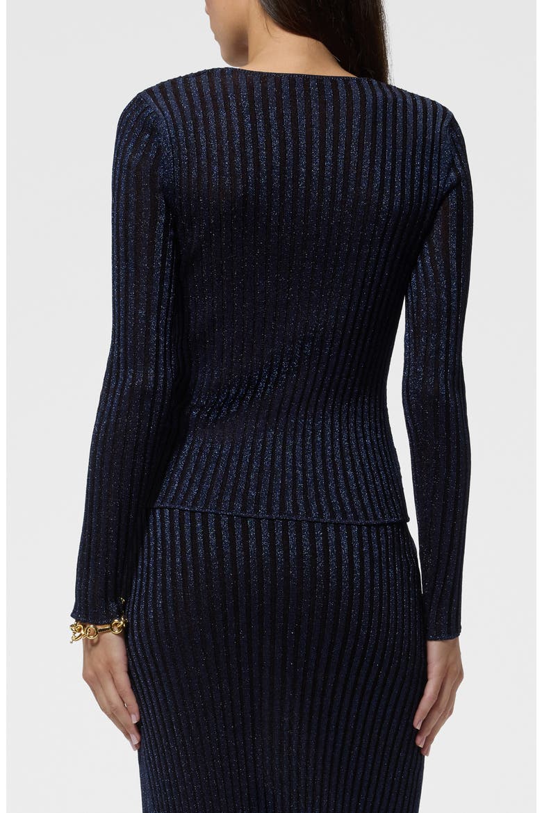 Ribbed V-Neck Sweater, Alternate, color, S72RB