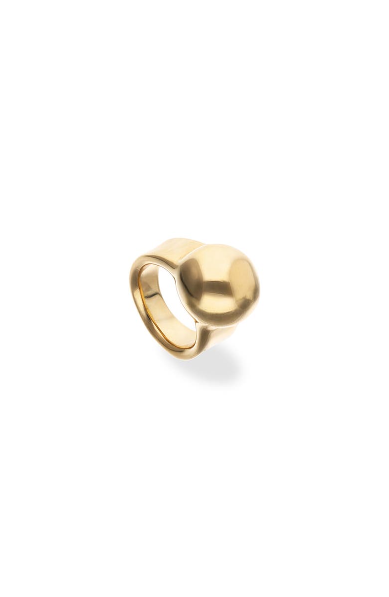 UNODE50 18k gold-plated ring in the shape of a sphere, Main, color, Gold