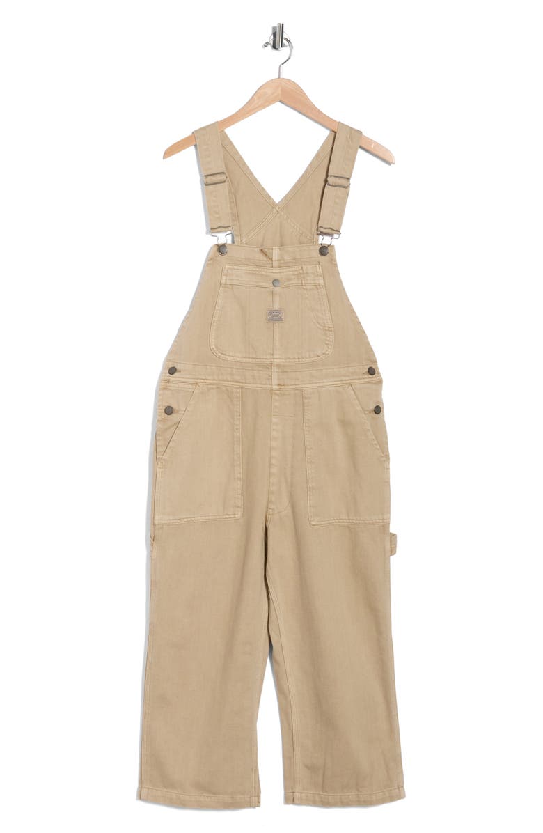 DENIMIST Relaxed Denim Overalls, Alternate, color, Vintage Khaki