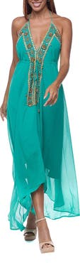 RANEES Embellished Halter Cover-Up Dress