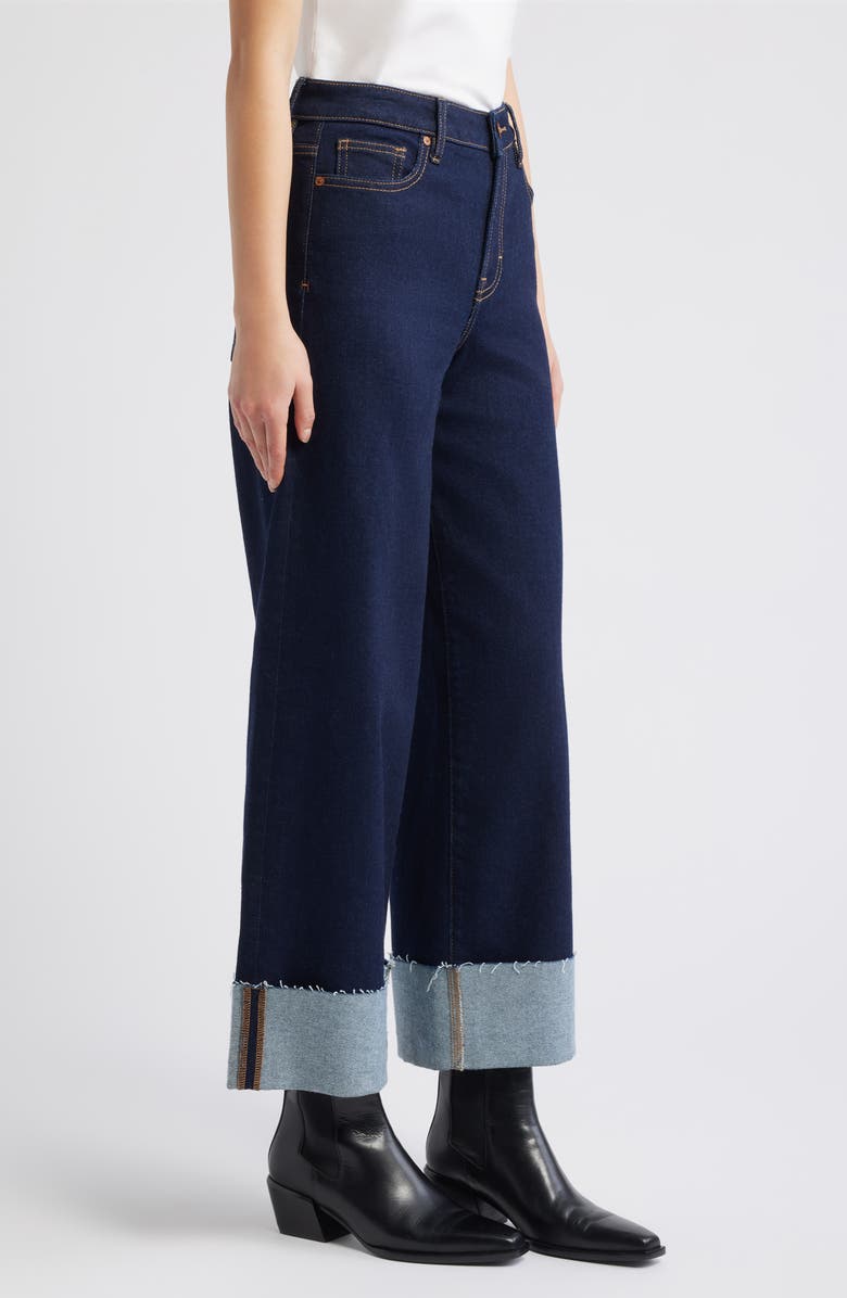 HIDDEN JEANS Cuffed High Waist Ankle Wide Leg Jeans, Alternate, color, Rinse