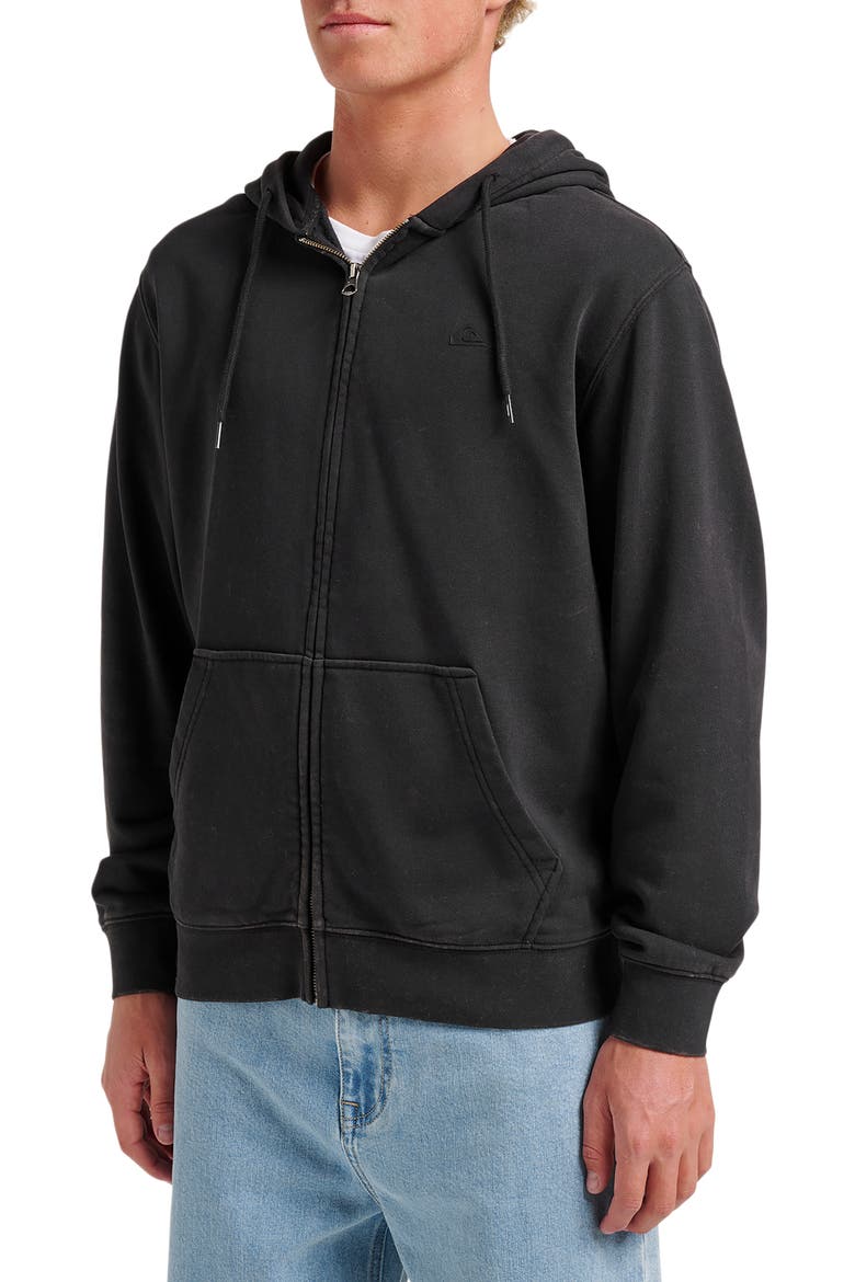Saltwater Zip Hoodie, Alternate, color, BLACK
