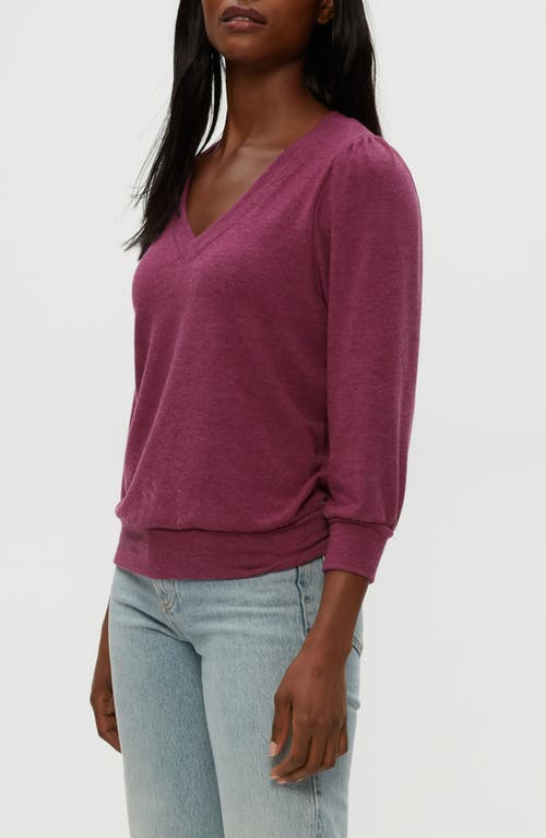 Michael Stars Gabriella V-neck Top In Purple