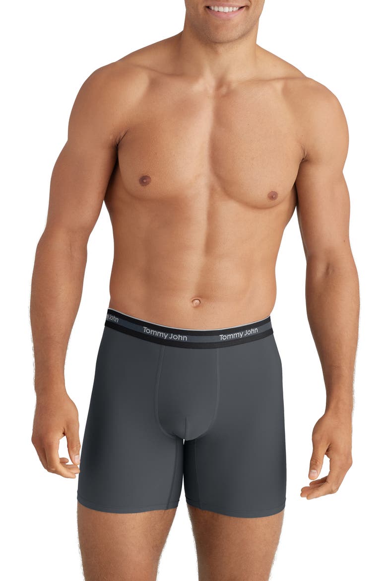 3-Pack Comfort Micro 6-Inch Boxer Briefs, Alternate, color, BLACK, TURBULENCE, MONUMENT