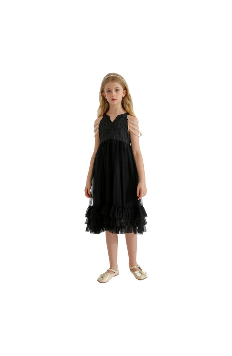 Tulleen Tripoli Dress, Alternate, color, Black
